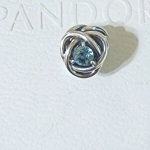 Pandora March Sea Aqua Blue Eternity Circle Charm